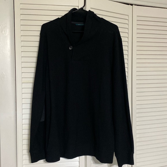 LAST CHANCE PERRY ELLIS XL Black Sweater Cardigan - Picture 1 of 3